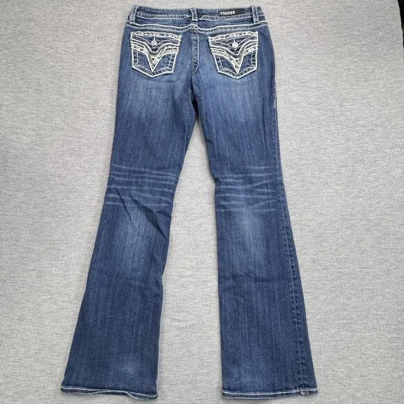 Vigoss Womens Size 3/4 L33 Blue Denim Bootcut Dallas Heritage Jeans Embellished - Picture 2 of 15